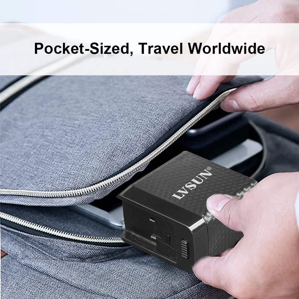 ポケットサイズで世界中へ：ノートパソコンのバッグに収まるLVSUN 65W充電器
