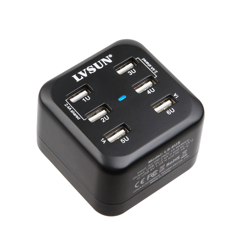 34W 6.8A  6in1 USB Charger