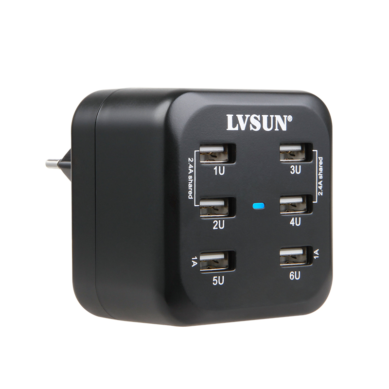 34W 6.8A  6in1 USB Charger