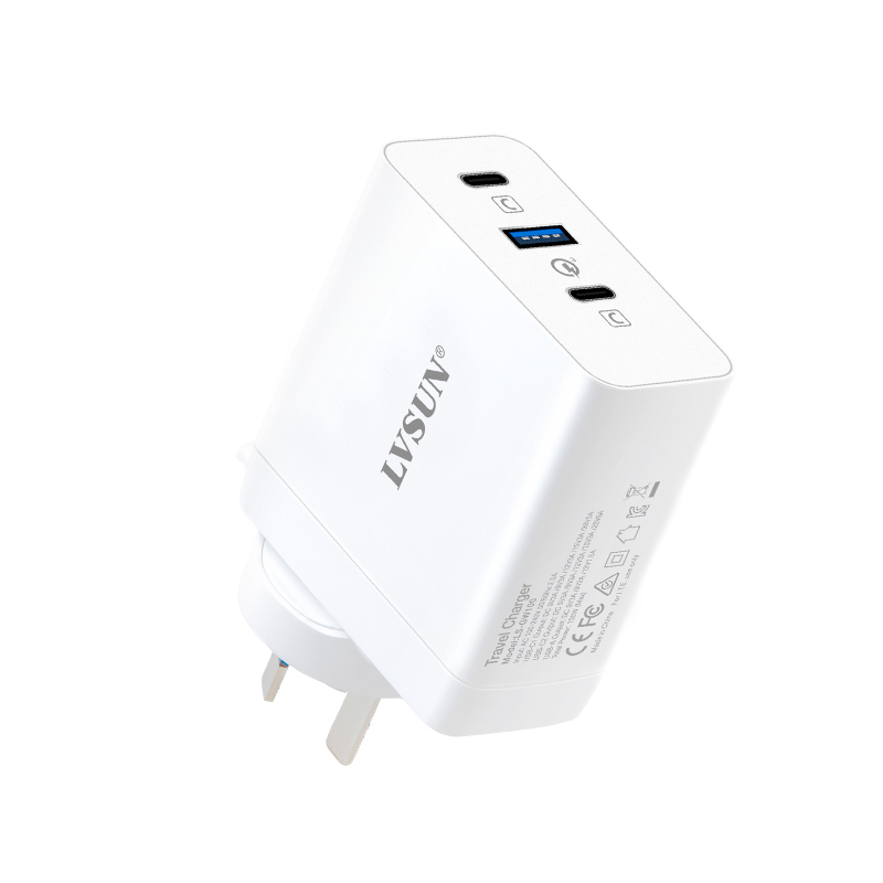 100W 3-Port USB-C Fast Wall Charger with GaN Tech