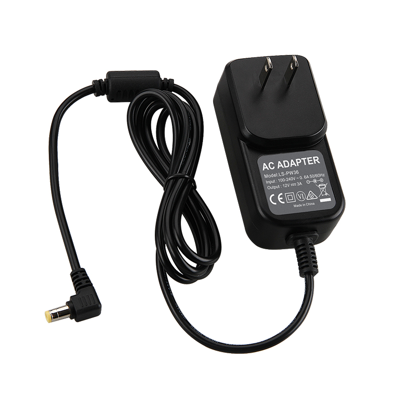 36W 12V 3A AC Wall Charger Power Supply
