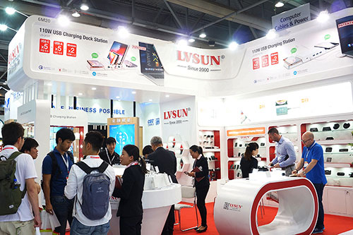 Beyond Achievements for Future – LVSUN High Power PD Wireless Charging Station show at 2019 Hong Kong Global Sources Electronics Show