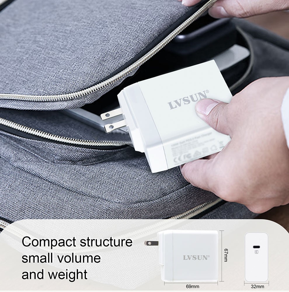 140W USB C Wall Charger,GaN III 4-Port Fast Charging Station,PD QC Foldable Charger Block Portable 100W Laptop Adapter For MacBook Pro/Air, IPad Pro,Galaxy S24,Dell XPS 13,iPhone 17/16/Pro Etc White