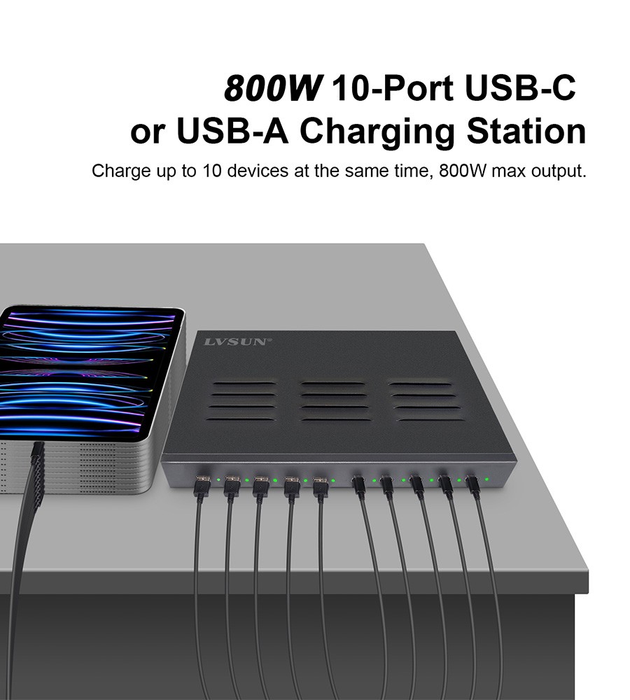 Elektrische Leistung 10 Port-USB Station 60W Lade 10-Port-Wall Charger- Ladegerät