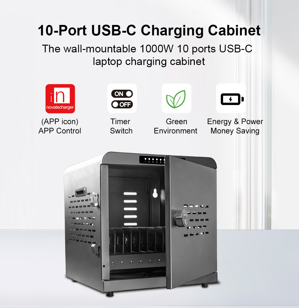 10-port USB-C charging cabinet